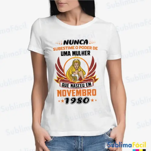 Estampa Aniversário Frase Mulher