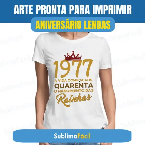Estampa Aniversário Lendas Sublimação