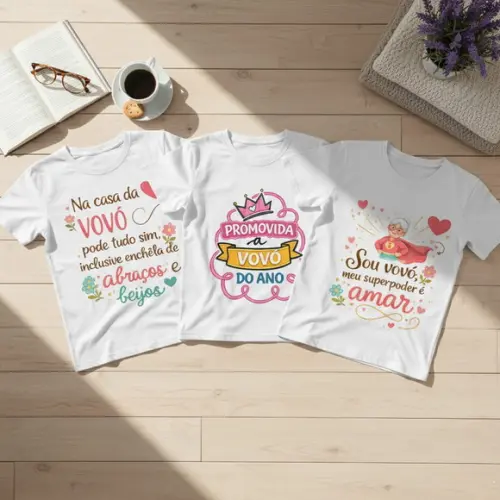 Estampa Camiseta de Vovó - Arquivo Digital para Sublimação