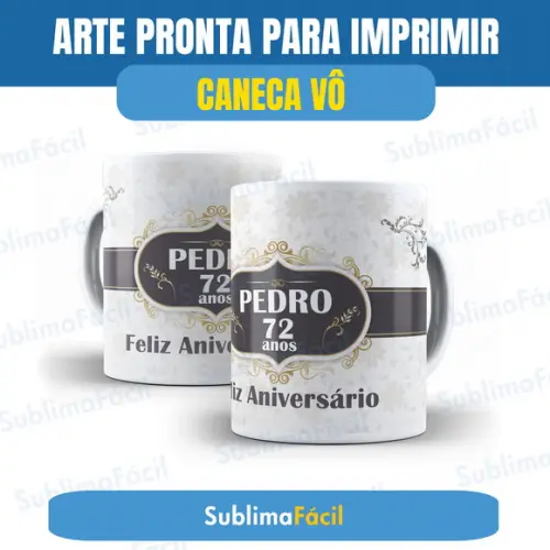 Estampa Caneca Almofada Vô e Vó