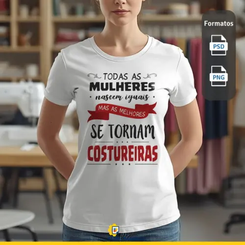 Estampa Costureira Arte Digital para Imprimir