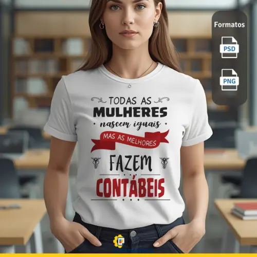 Estampa Contábeis/estudante de Contabilidade