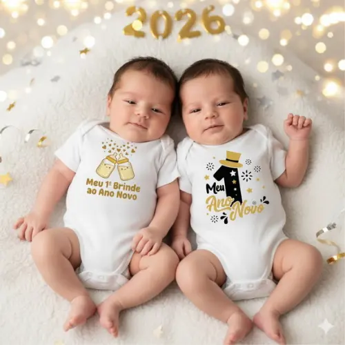 Estampa de Ano Novo Infantil