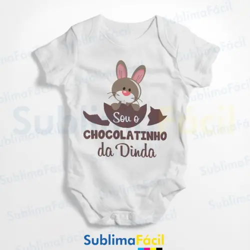 Estampa de Body para Sublimação - Chocolatinho da Dinda