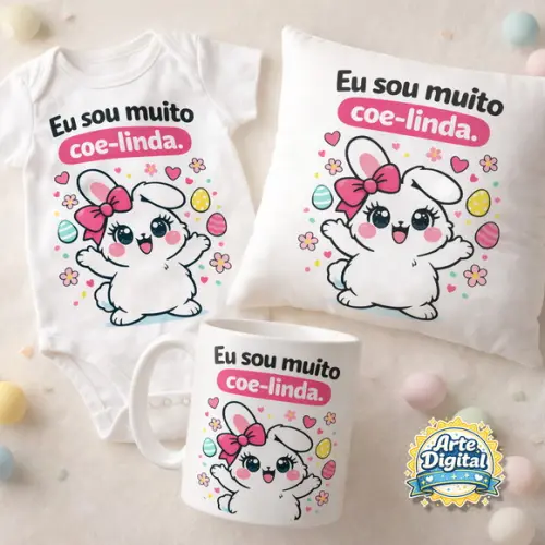 Estampa de Páscoa eu Sou Muito Coe-linda - Arte Digital