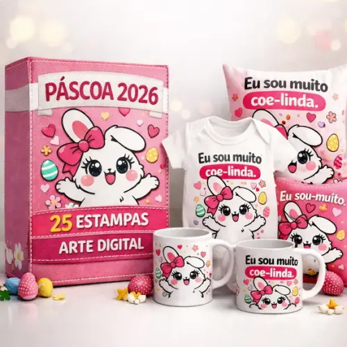 Estampa de Páscoa "eu Sou Muito Coe-linda" - Arte Digital