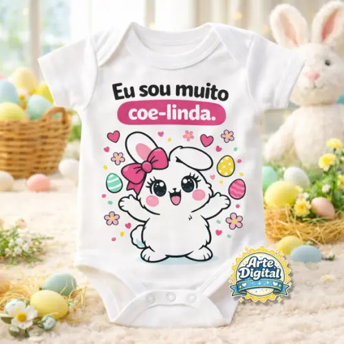 Estampa de Páscoa eu Sou Muito Coe-linda - Arte Digital