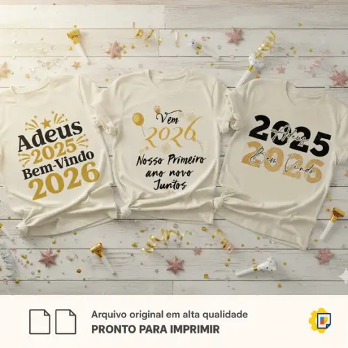 Estampa de Reveillon 2026 (30 Artes Exclusivas Top de Linha)
