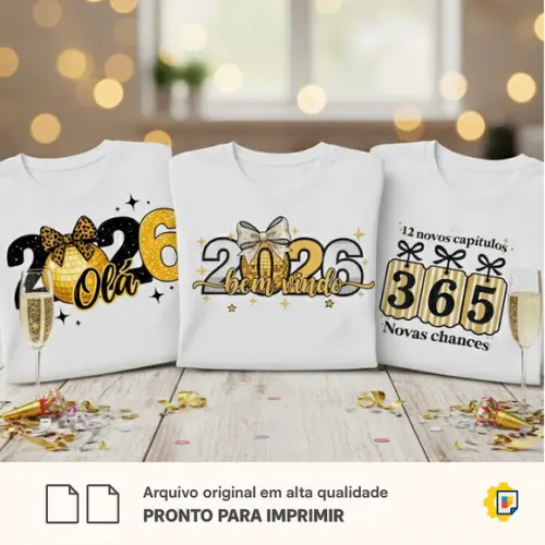 Estampa de Reveillon 2026 (30 Artes Exclusivas Top de Linha)
