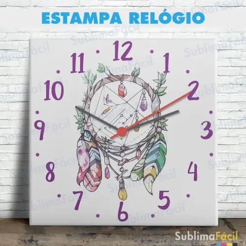 Estampa de Relógio para Sublimação - Filtro dos Sonhos