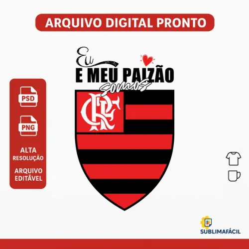 Estampa Flamengo para Impressão
