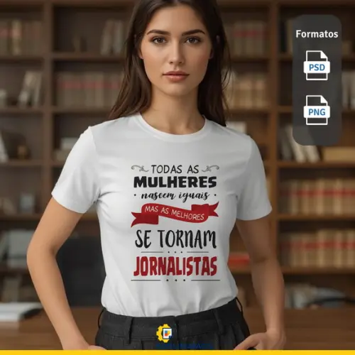 Estampa Jornalismo - Camiseta Jornalista (impressão)