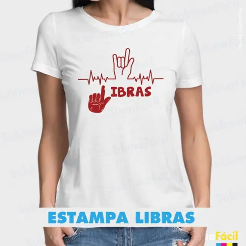 Estampa Libras para Sublimação
