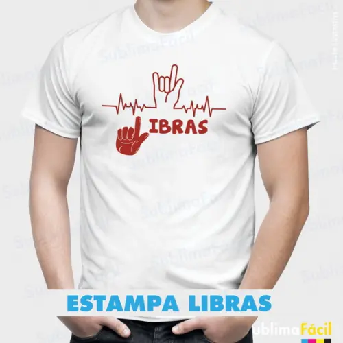 Estampa Libras para Sublimação