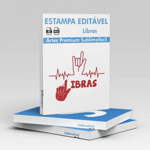 Estampa Libras para Sublimação