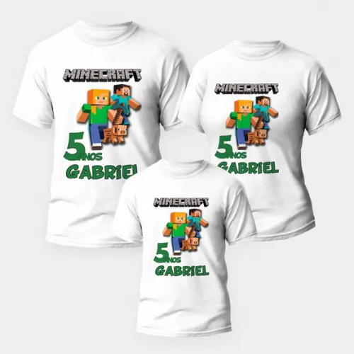 Estampa Minecraft Aniversário (arte Digital)