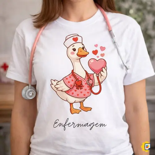 Estampa para Camiseta Enfermagem - 'pata Enfermeira'