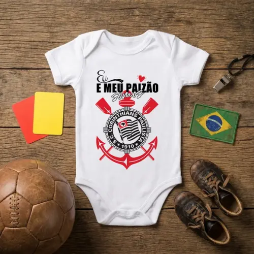 Estampa para Sublimação - Body Infantil Futebol Brasileiro