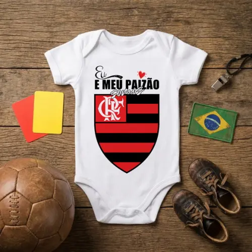 Estampa para Sublimação - Body Infantil Futebol Brasileiro