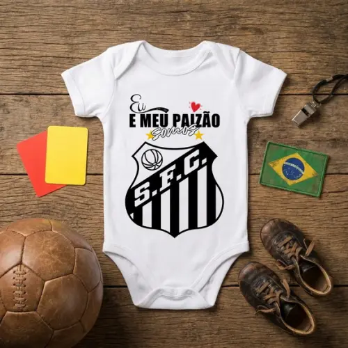 Estampa para Sublimação - Body Infantil Futebol Brasileiro