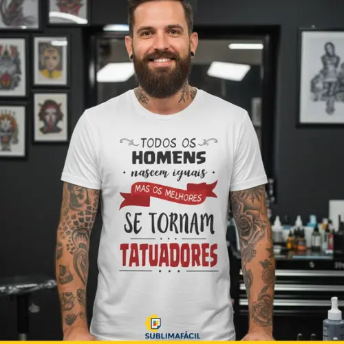 Estampa Profissão Camiseta de Tatuador - Arquivo Digital