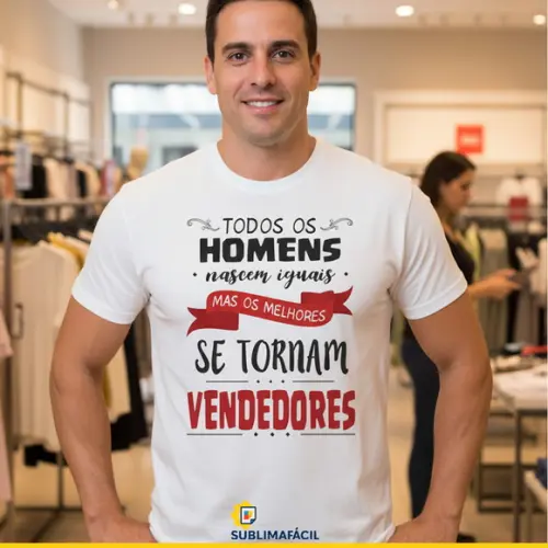 Estampa Profissão Camiseta de Vendedora - Arquivo Digital