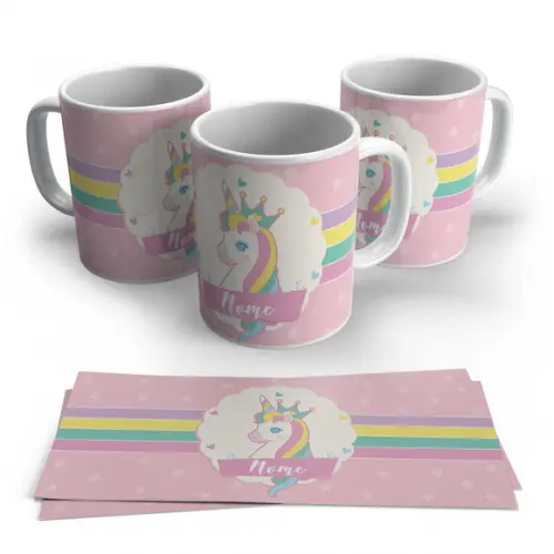 Estampa Unicórnio Sublimação Caneca e Body