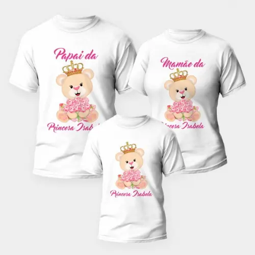 Estampa Ursinha Princesa Aniversário