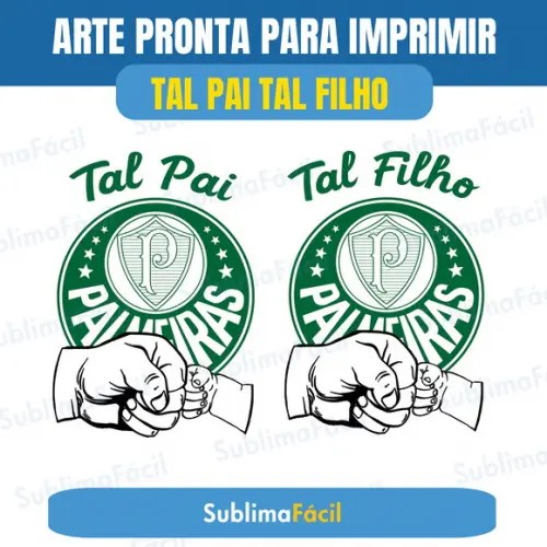 Estampas para Sublimação - Tal Pai Tal Filho Tema Futebol