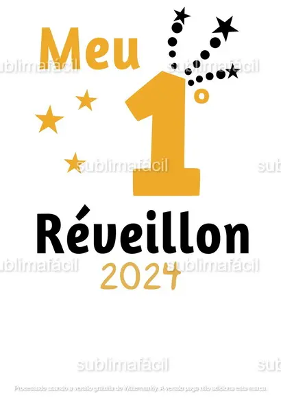 Meu Primeiro Ano Novo / Réveillon (arte Digital)