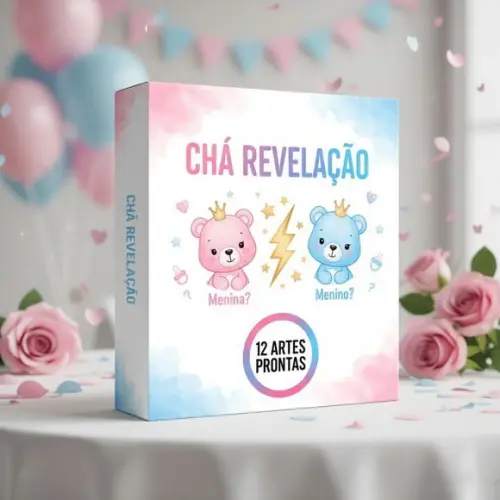 Pack 12 Artes Digitais - Chá Revelação / Personalizados