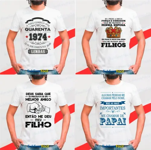 Pack de Artes Frases Dia dos Pais - Sublimação