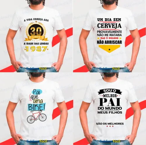 Pack de Artes Frases Dia dos Pais - Sublimação