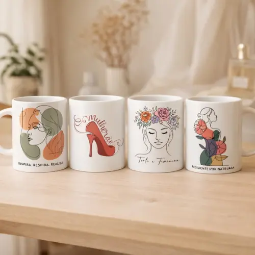 Pack de Estampas Dia da Mulher para Sublimação