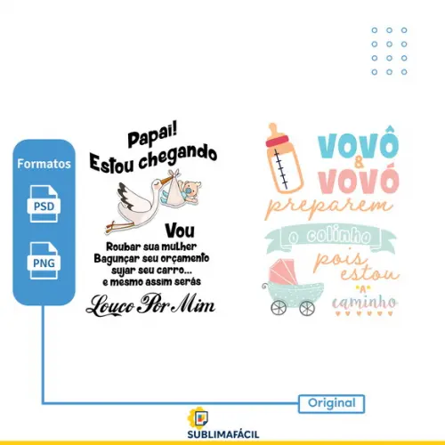 Pack Estampa Divertida - Camiseta Grávida