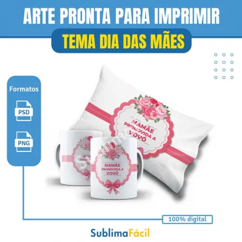 Pack Estampas Dia das Mães - Caneca e Almofada