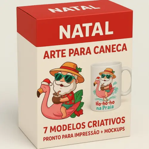 Pack para Estampar Canecas de Natal - Arte Digital