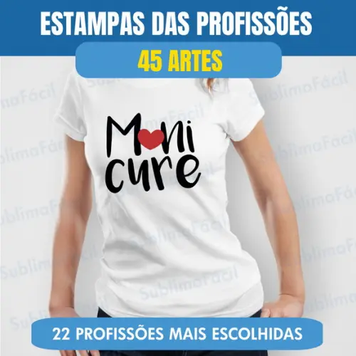 Pack Profissões - 50 Estampas Digitais Premium pra Imprimir