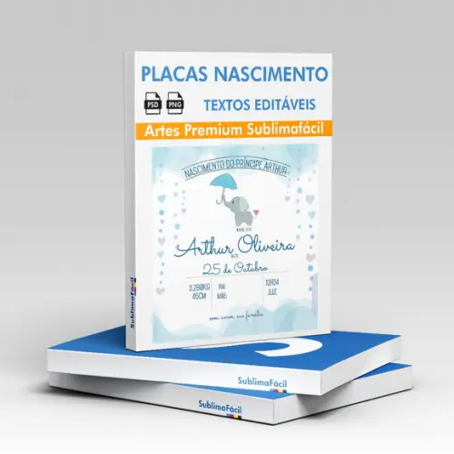 Placa de Nascimento / Chá de Bebê - Arquivo Digital