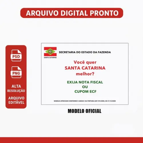 Placa Exija Nota Fiscal Oficial (arquivo Digital)