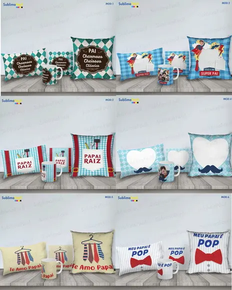 Super Kit de Estampas Dia dos Pais - Sublimação