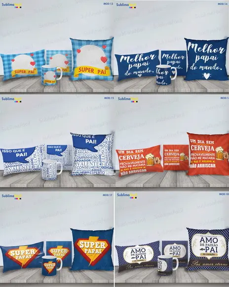 Super Kit de Estampas Dia dos Pais - Sublimação