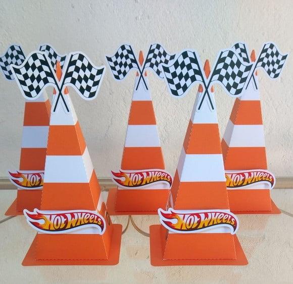 Centro de Mesa Cone de Trânsito Hot Wheels
