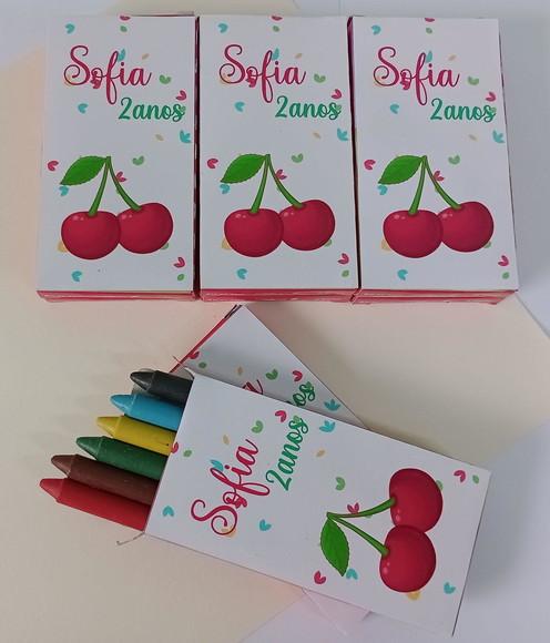 Giz de Cera Personalizado Frutas