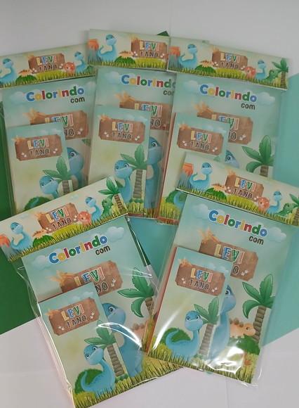 Kit Livrinho para Colorir - Dinossauro Baby