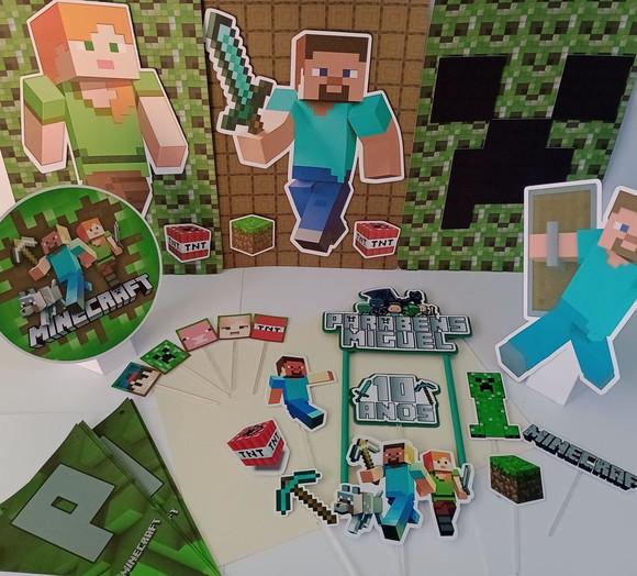 Kit Festa Só Um Bolinho Minecraft