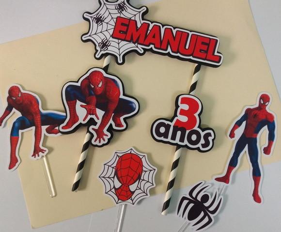 Topo de Bolo/cake Topper Homem Aranha