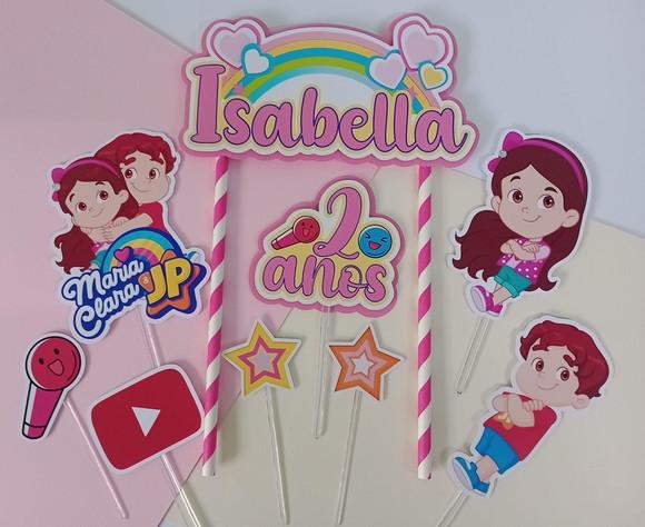 Topo de Bolo/cake Topper Maria Clara e Jp