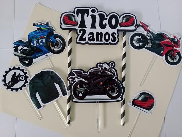 Topo de Bolo/cake Topper Moto
