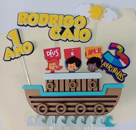 Topo de Bolo/cake Toppers 3 Palavrinhas Camadinhas